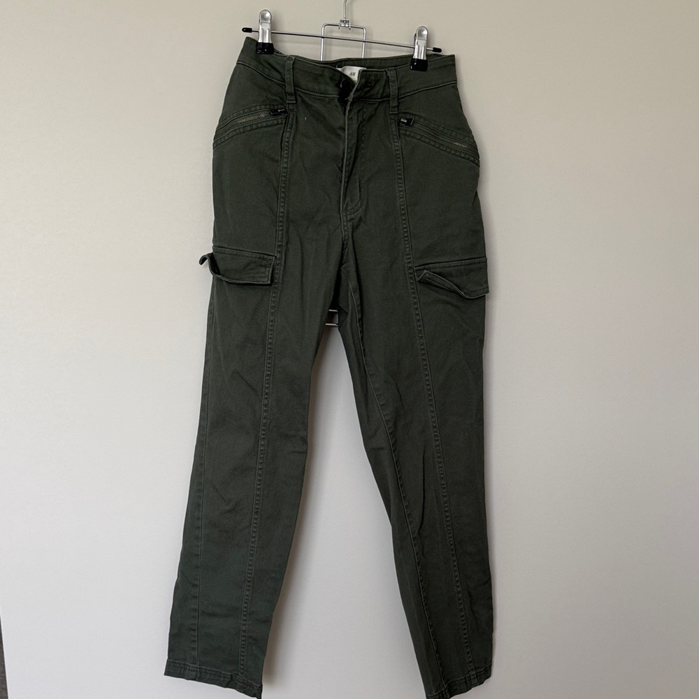 H&M Men's Olive Green Cargo Trousers